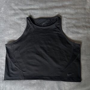 Nike Black Dri-FIT Crop Tank with Mesh Panels